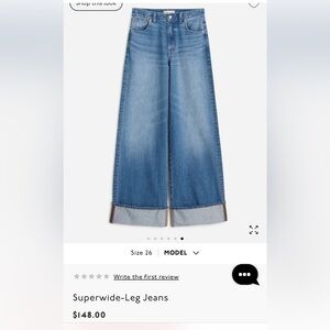 Madewell Fannin Wash Superwide-Leg Jeans